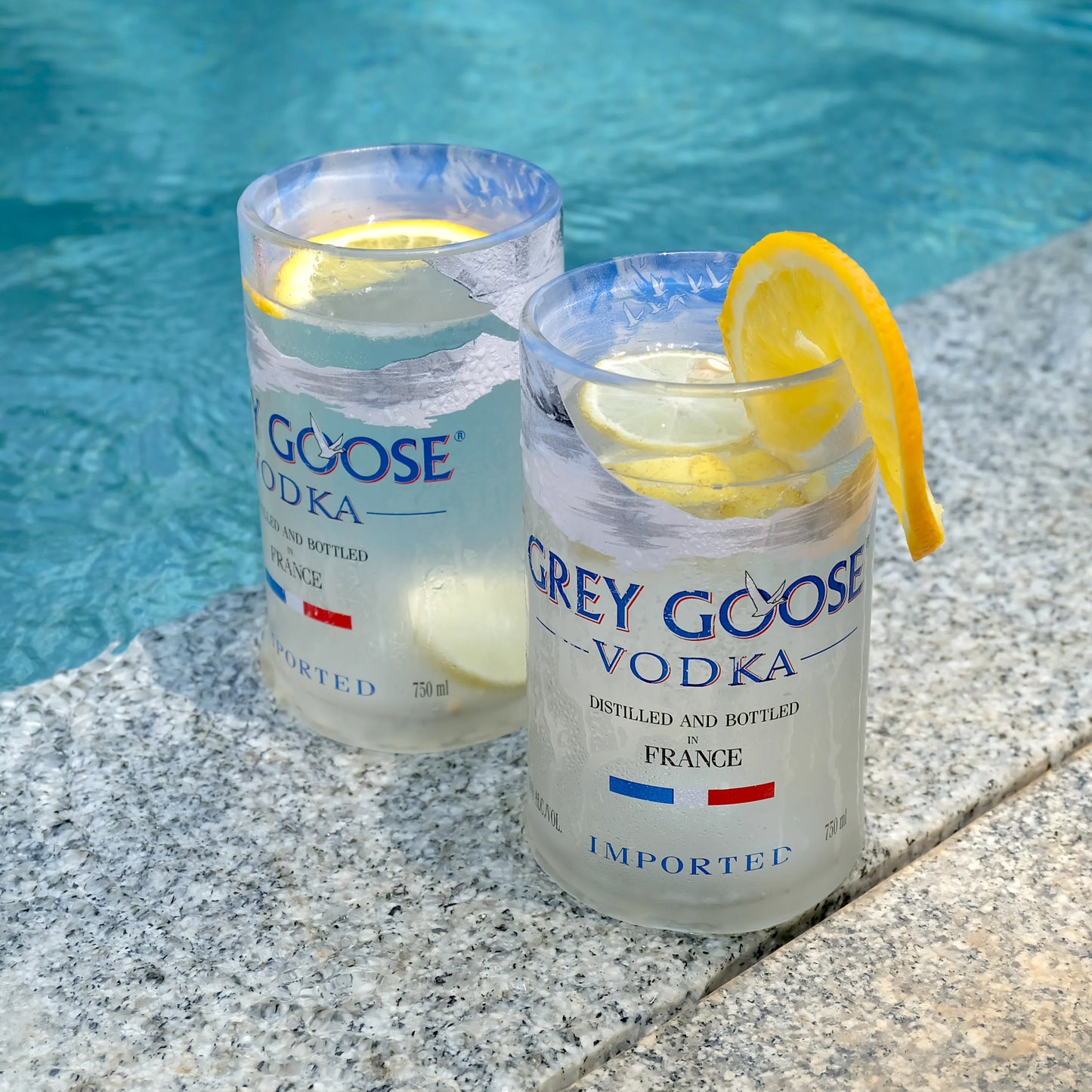 Upcycled Grey Goose Glasses