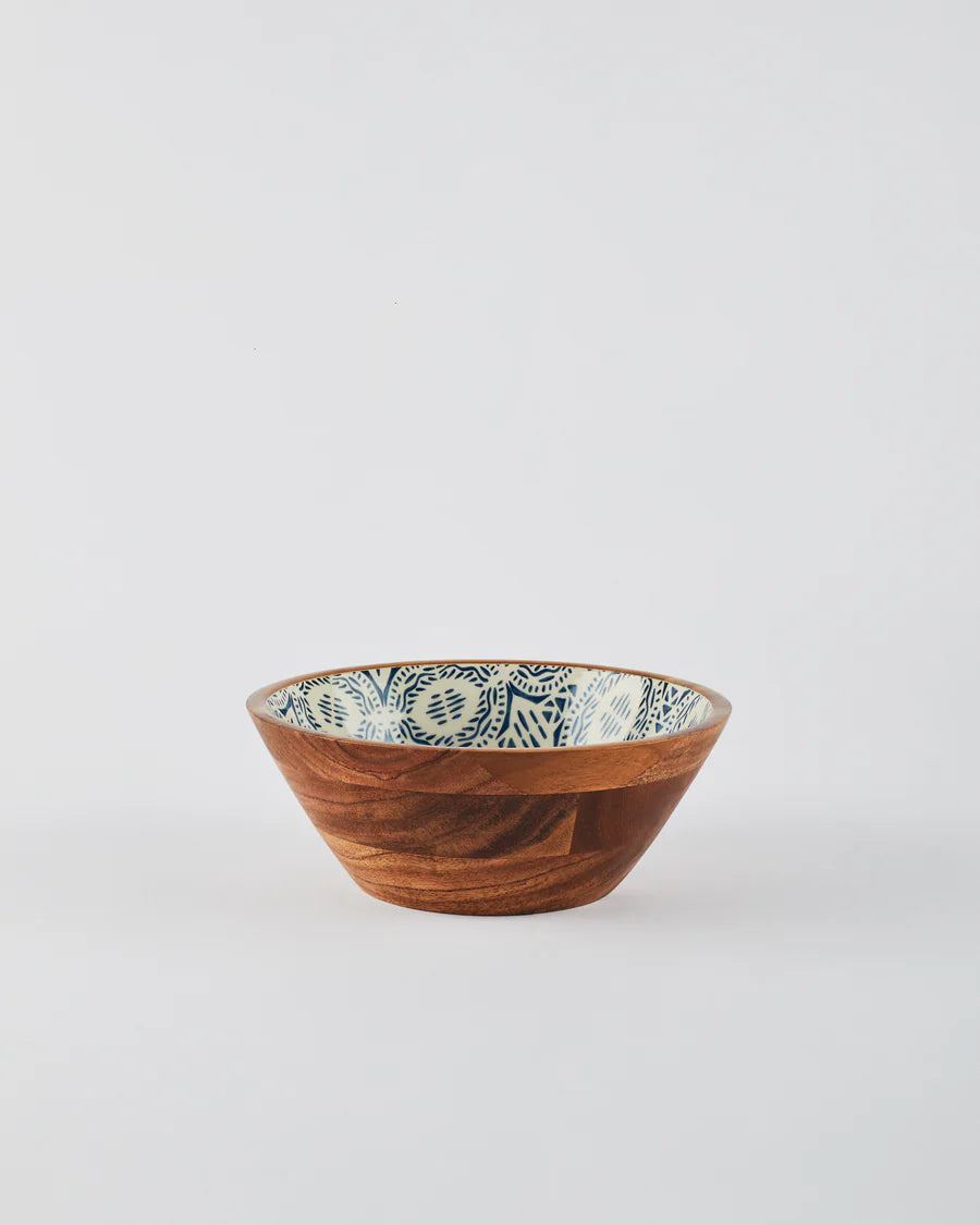 Wooden Salad Bowl w/ Servers - Fai