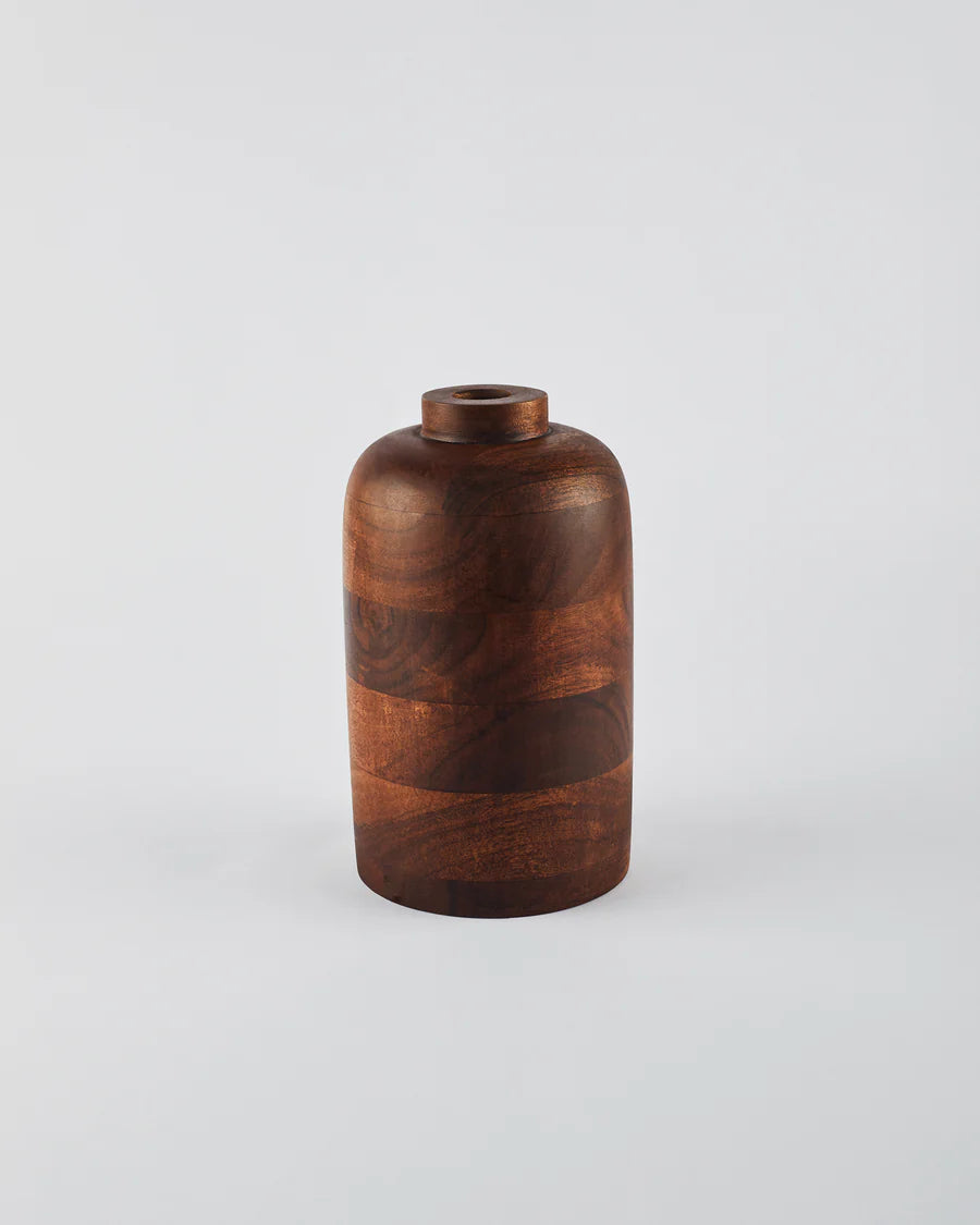 Wooden Vase (Dark Acacia)