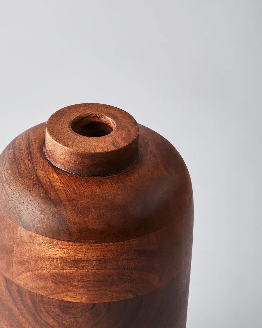 Wooden Vase (Dark Acacia)