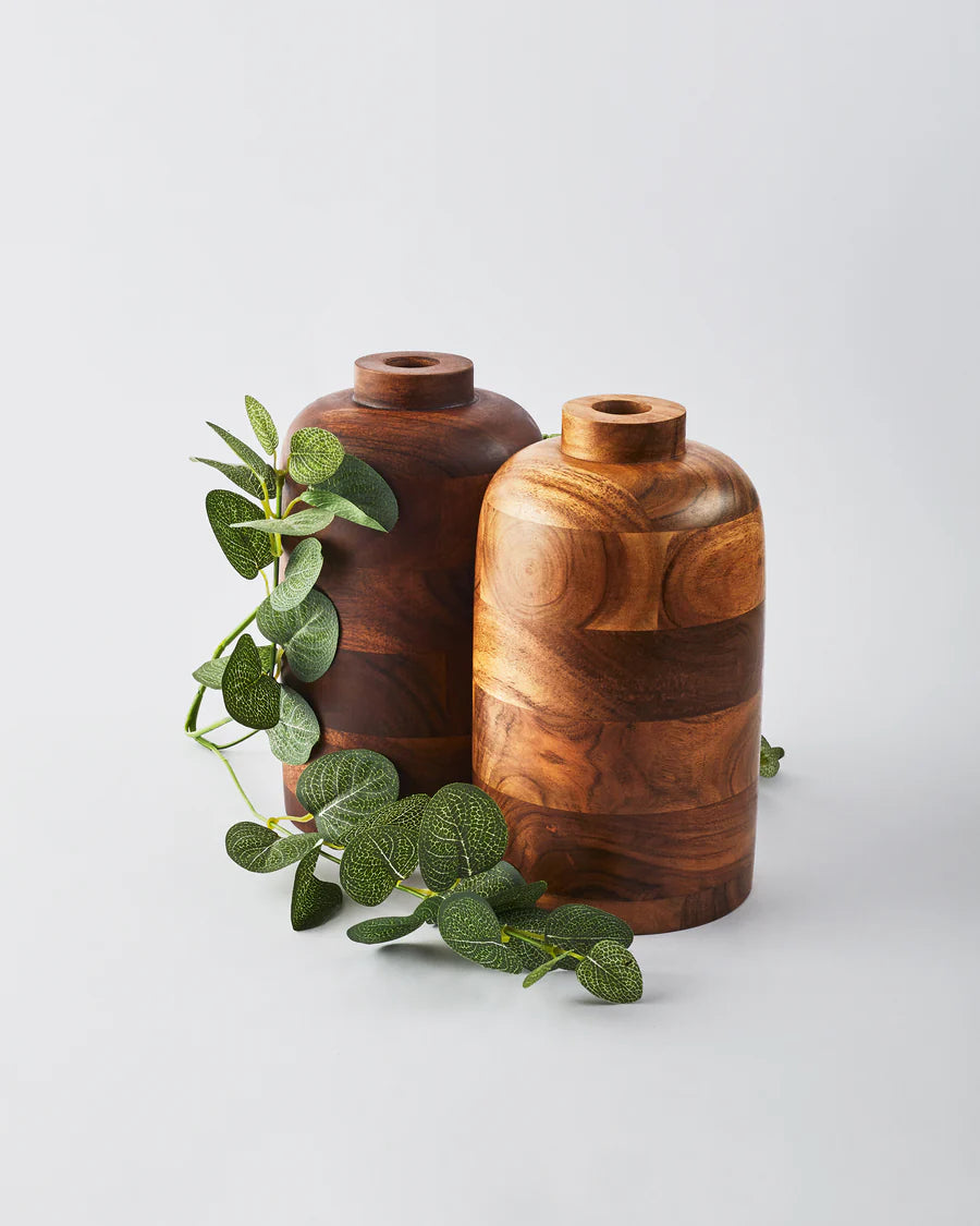 Wooden Vase (Dark Acacia)