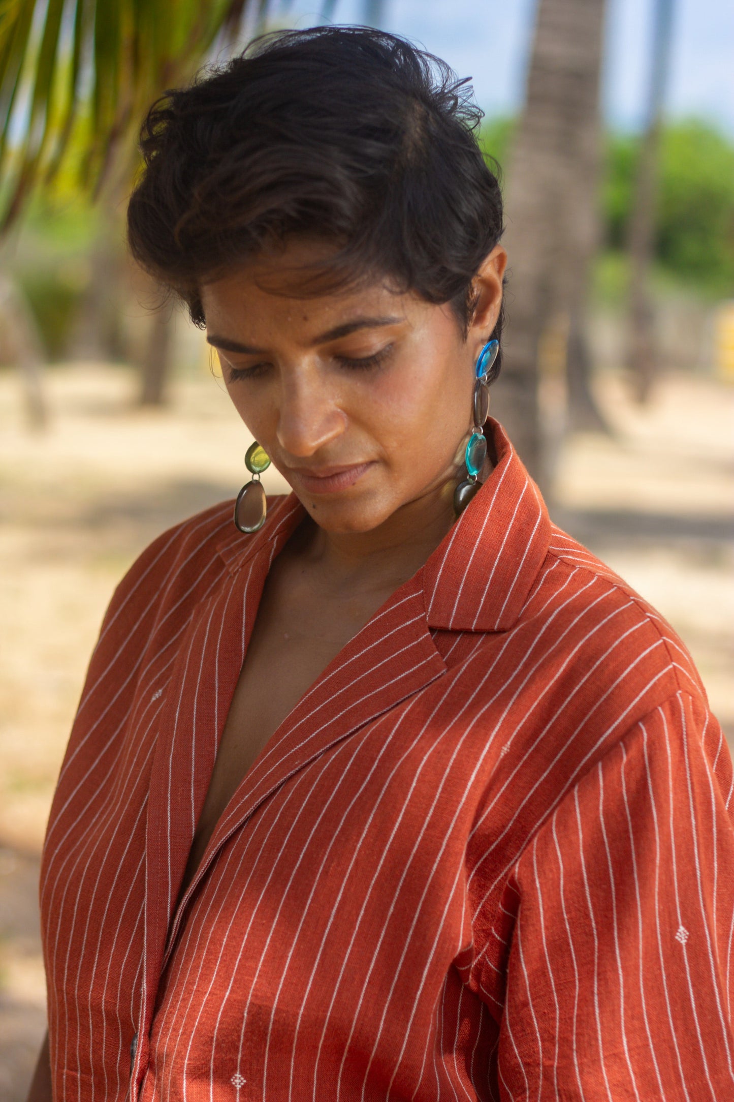 Blazing Rust Crop Shirt