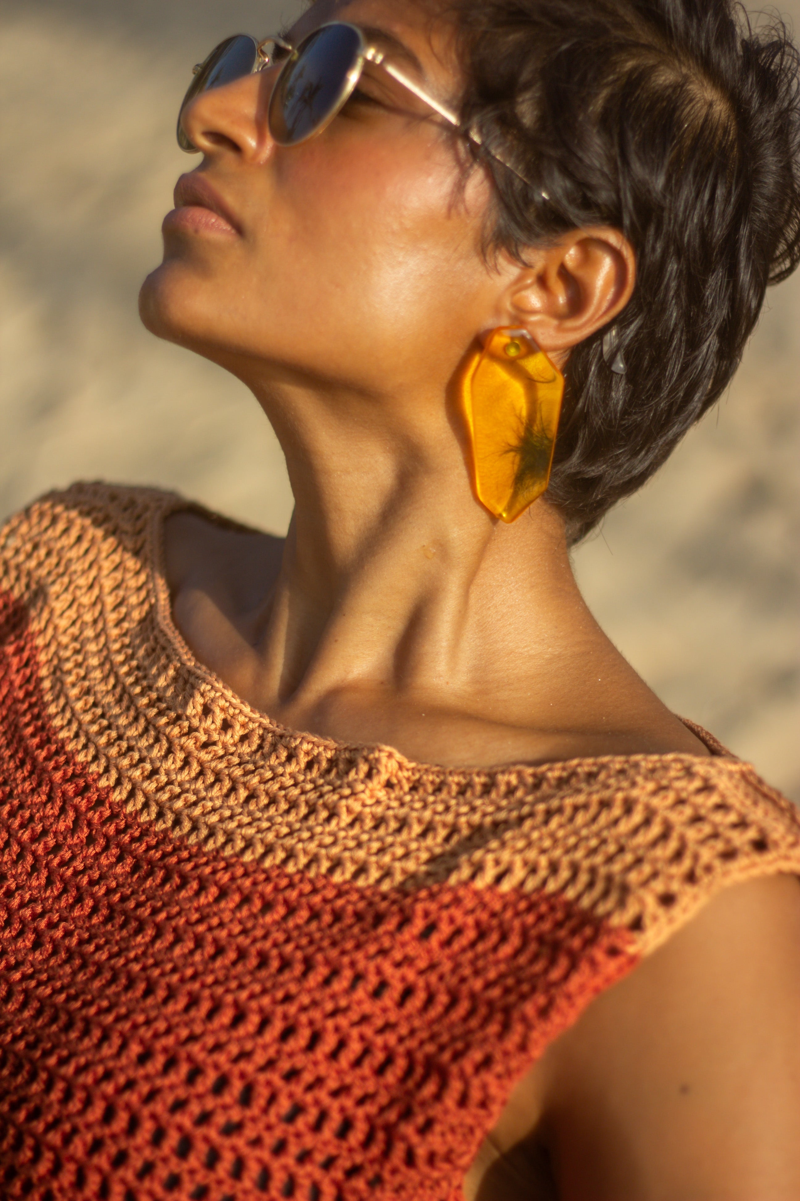 Crocheted Red Earth Top